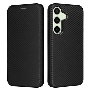 SKALO Samsung S24 FE Carbon Fiber Pungetui - Sort