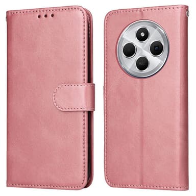 SKALO Xiaomi Redmi 14C PU-læder Pungetui - Pink