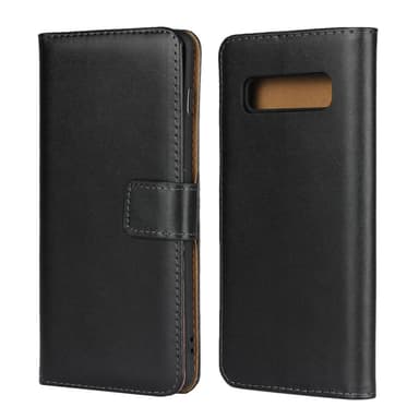 SKALO Samsung S10 Flip Cover m. Pung i Ægte Læder - Hvid