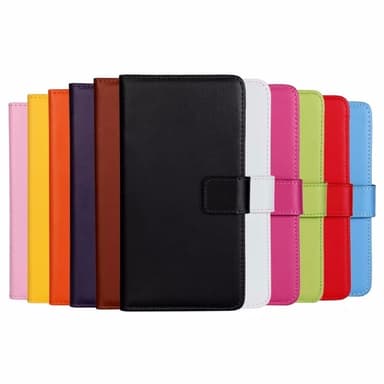 SKALO Samsung S10 Flip Cover m. Pung i Ægte Læder - Hvid