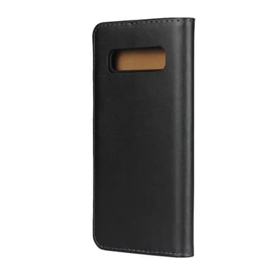 SKALO Samsung S10 Flip Cover m. Pung i Ægte Læder - Hvid