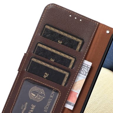 KHAZNEH Til Google Pixel 9A Pung Etui Litchi Struktur Telefoncover