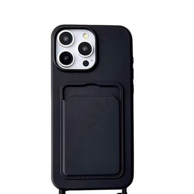 Beskyttende iPhone 16-seriens telefontaske med kortholder og snor iPhone 16