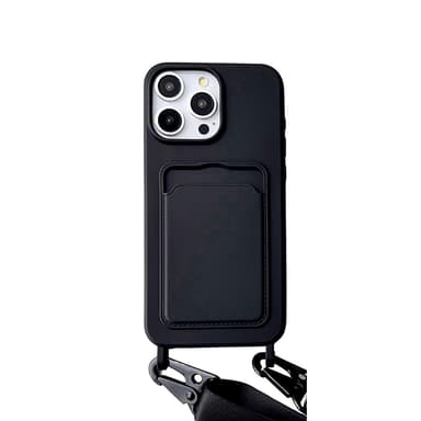 Beskyttende iPhone 16-seriens telefontaske med kortholder og snor iPhone 16