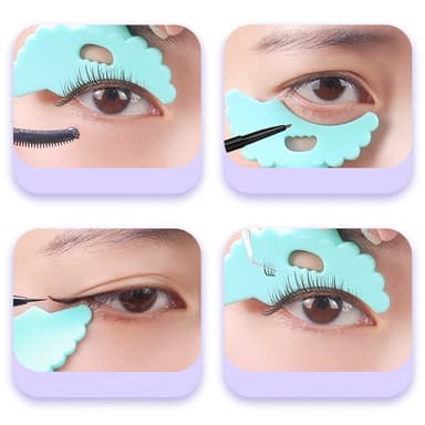 Multifunktionel silikone eyeliner hjælper Pink+lilla