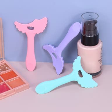 Multifunktionel silikone eyeliner hjælper Pink+lilla