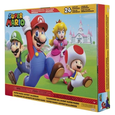 JAKKS Pacific Super Mario-adventskalender 2,5 tommer figurer og tilbehør Klassisk tema