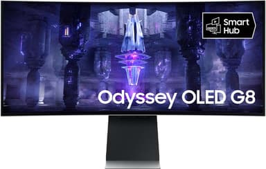 Samsung Odyssey G8 S34BG850S 34" buet OLED-skærm (sølv)