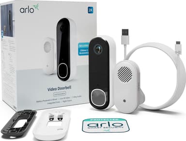 Arlo 2K videodørklokke med Arlo Chime 2 (1-pak)