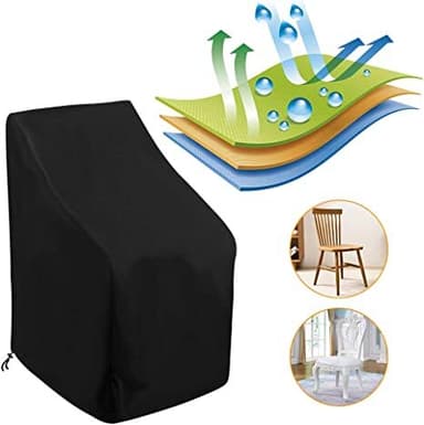 Terrassestolebetræk Sort 65x65x120/80 cm