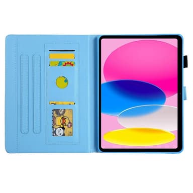 Til iPad 10.9 (2022) Tabletetui Cover Foldbart stativ - Blå sommerfugl