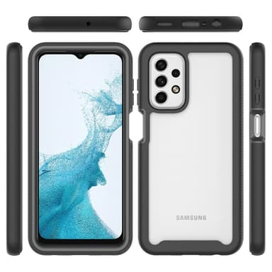 SKALO Samsung A23 5G Stødsikker Clear Hybrid Cover - Sort