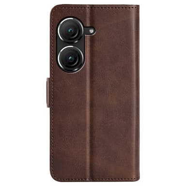 SKALO Asus Zenfone 9 5G Premium Wallet Flip Cover - Brun