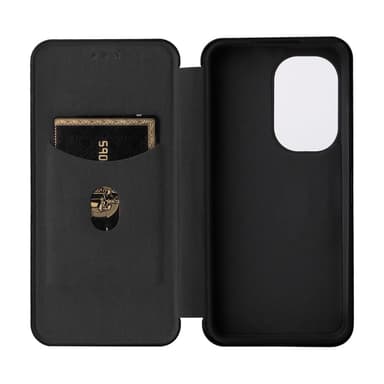 SKALO Asus Zenfone 9 5G Carbon Fiber Pungetui - Sort
