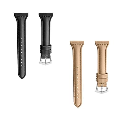 SKALO Læder Rem Garmin Vivomove 3S - Beige