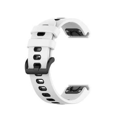 Armband till Garmin Fenix 5X Plus 26mm - Vit & Svart