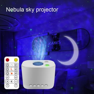 Starry Nebula Night Light Projector hvid