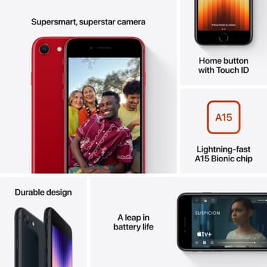 iPhone SE Gen. 3 smartphone 64GB (rød)