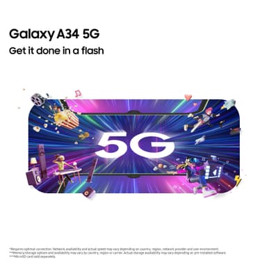 Samsung Galaxy A34 5G smartphone 8/256GB (lilla)
