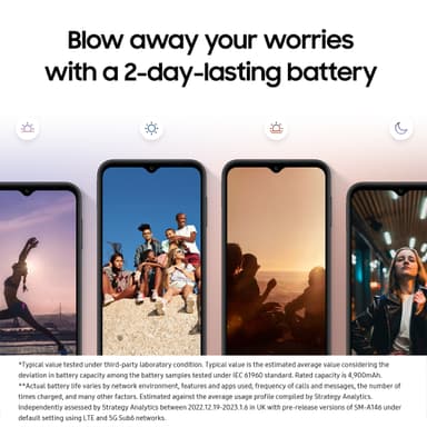 Samsung Galaxy A14 5G smartphone 4/128GB (sølv)