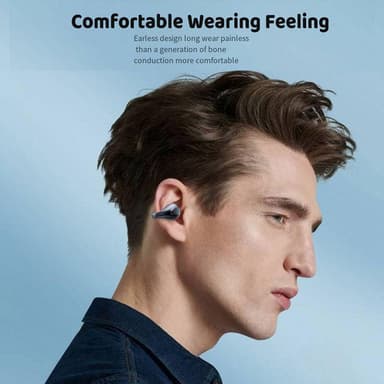 Benledning trådlösa öronsnäckor öronklämma hörlurar Bluetooth 5.3 Hvid