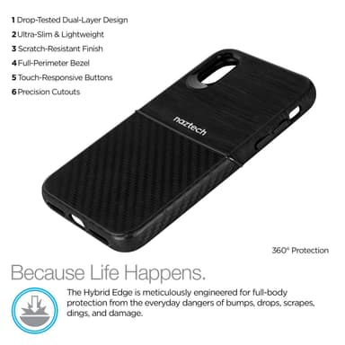 Naztech Hybrid PC+TPU cover - iPhone X/XS