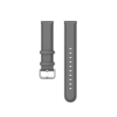 INF Urrem i ægte læder Grå 22 mm Samsung Galaxy Watch 3 45 mm/Gear S3 Classic, Frontier, Huawei Watch Buds/GT Runner/GT2 Pro, Xiaomi Watch S1 Pro, Garmin Forerunner 255/Vivoactive 4
