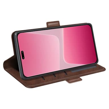 SKALO Xiaomi 13 Lite Premium Wallet Flip Cover - Brun
