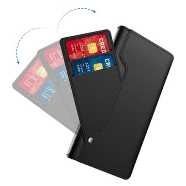 SKALO Xiaomi 13 5G Kortholder Mirror Flip Cover - Blå