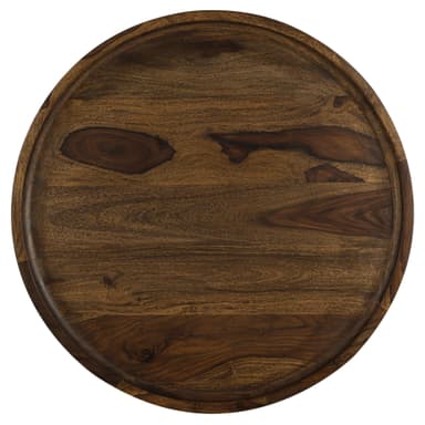 Womo-Design sofabord ravnna rund ø75x39cm, brun-sort, unik, håndlavet stue bord,