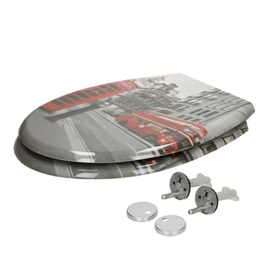 ECD Germany Premium Duroplast toiletlåg Softclose sænkningsfunktion og Easy Fix