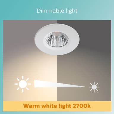 Dyk LED spot 85mm 5.5W 350lm 2700K dim IP65