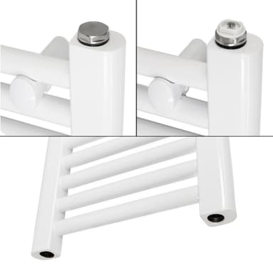 Håndklæderadiator 900 W Sahara 300 x 1800 mm hvid, sidetilslutning