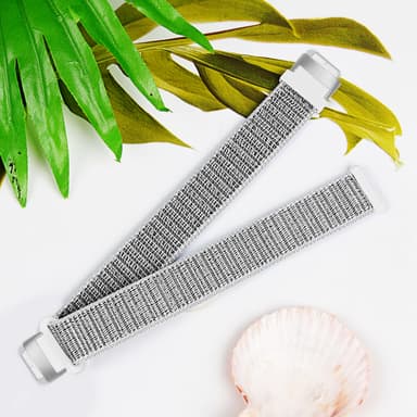 INF Urrem flettet nylon Sølv Fitbit Inspire / 1 / 2 / 3