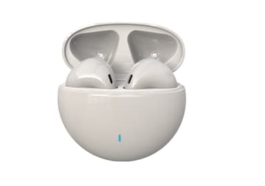 Trådlösa hörsnäckor Bluetooth 5.3 pekkontroll IPX4 Hvid
