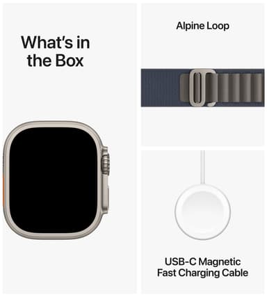 Apple Watch Ultra 2,49mm GPS+CEL Titanium  M (Blue/Alpine Loop)