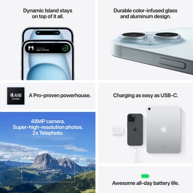 iPhone 15 Plus – 5G smartphone 256GB Grøn