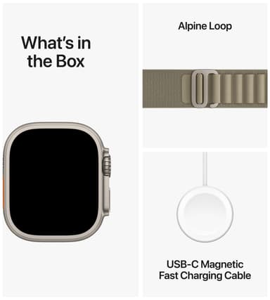 Apple Watch Ultra 2,49mm GPS+CEL Titanium S (Olive/Alpine Loop)