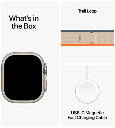 Apple Watch Ultra 2,49mm GPS+CEL Titanium M/L (Orange/Beige/Trail Loop)