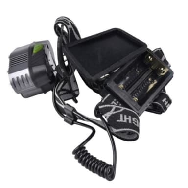 3T6 2XPE 5-LED Forlygte Lommelygte 5000 Lumen Super Bright USB Hovedlommelygte Hvid LED Spotlight
