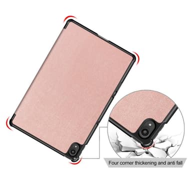 Trifoldet stativdæksel til Lenovo Tab P11/P11 Plus - Rose Gold