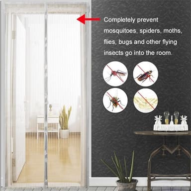 Sommer anti-myggegardin magnetiske gardiner 90x210cm
