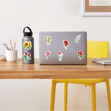 Klistermærker Blomster og blade 50-pak MultiColor