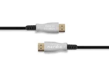 NÖRDIC 10m Aktiv AOC Fiber Optic HDMI 2.0 4K 60Hz 18Gbps EDID CEC HDR ARC Dolby DTS-HD