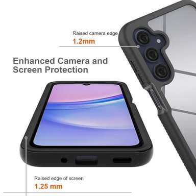 SKALO Samsung A16 Stødsikker Clear Hybrid Cover - Lilla
