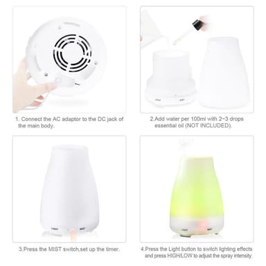 Aroma Diffuser - Luftfugter og aromalampe