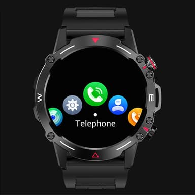 Smartwatch / sportsur med Bluetooth-opkald Sort