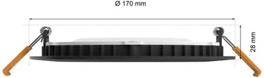 Philips Hue WCA Slim stor indbygget LED-lampe (sort)