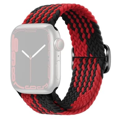 SKALO Flettet Rem Apple Watch Ultra 49mm - Rød-Sort
