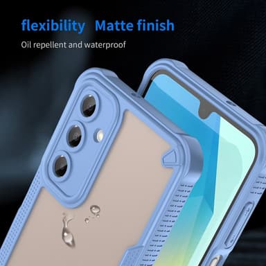 SKALO Samsung A16 Armor Hybrid Frosted Cover - Blå